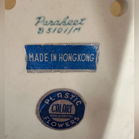 Vintage Wall pocket Vase Parakeet Colorful MCM DESIGN-Great History 1940’s Bird - Picture 7 of 10